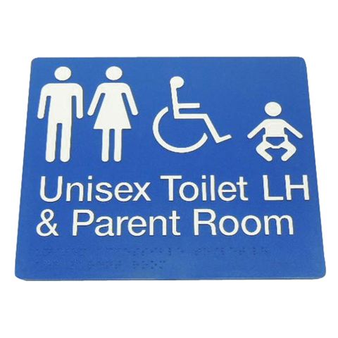 BRADLEY UNISEX DISABLED TOILET LH & PARENT ROOM SIGN