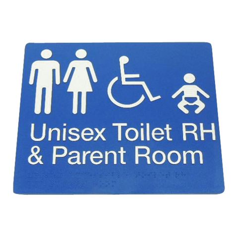 BRADLEY UNISEX DISABLED TOILET RH & PARENT ROOM SIGN