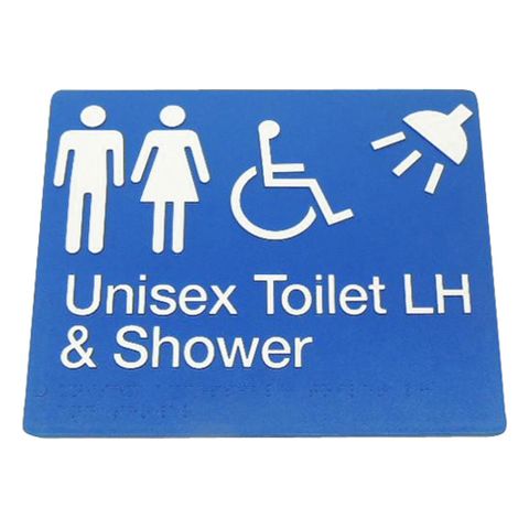 BRADLEY UNISEX TOILET SHOWER LH SIGN