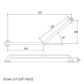 CON-SERV CLAM FLANGE 40º GRAB RAIL 450X450 BS