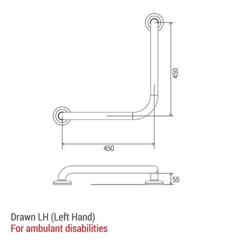 CON-SERV CF454 CLAM FLANGE GRAB RAIL