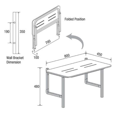 CON-SERV SS845 SAFE-ASSIST SHOWER SEAT