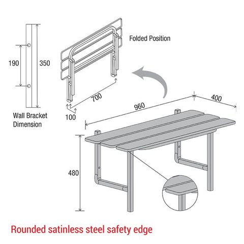 CON-SERV SS964ME SAFE-ASSIST SHOWER SEAT