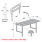 CON-SERV SAFE-ASSIST FOLDING SHOWER SEAT BS 960X400MM