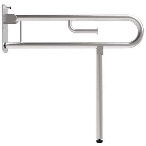 BRADLEY DROP DOWN GRAB RAIL 38MM W/TOILET ROLL HOLDER 850MM