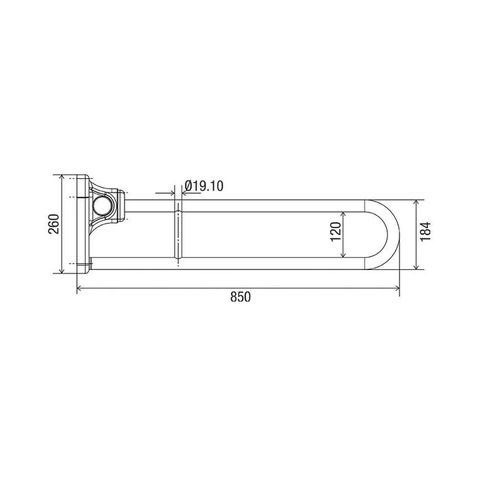 CON-SERV TL850RH TILTLOCK GRAB RAIL