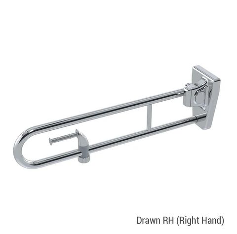 CON-SERV TILTLOCK GRAB RAIL W/TOILET ROLL RH PS