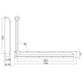 CON-SERV ANTI-LIGATURE GRAB RAIL 960X600MM RH BS