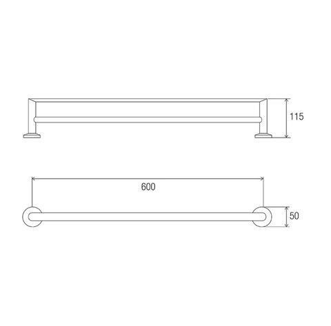 CON-SERV MODENA DOUBLE TOWEL RAIL