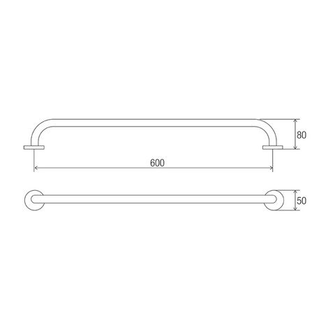 CON-SERV COMFORT SINGLE TOWEL RAIL