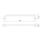 CON-SERV COMFORT COLLECTION SINGLE TOWEL RAIL 600MM