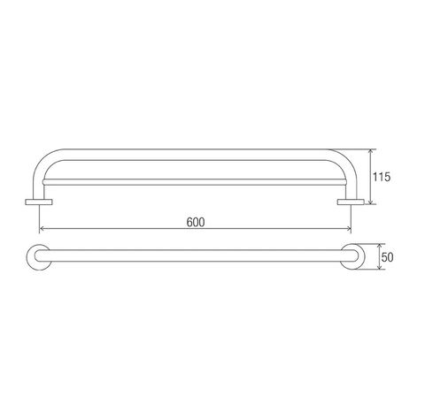 CON-SERV COMFORT DOUBLE TOWEL RAIL