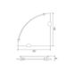 CON-SERV BA739C COMFORT 260MM CORNER SHELF/BAR