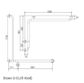 CON-SERV CLAM FLANGE CORNER GRAB RAIL 760X1000X1100 LH BS