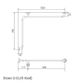 CON-SERV CLAM FLANGE CORNER GRAB RAIL 760X1000 LH BS