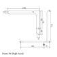 CON-SERV HYGENIC SEAL CORNER GRAB RAIL 760X1000X1100 RH PS