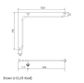 CON-SERV HS761PSLH HYGENIC SEAL CORNER GRAB RAIL 760X1000