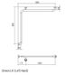 CON-SERV HYGENIC SEAL CORNER GRAB RAIL 800X800 LH PS