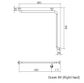 CON-SERV HYGENIC SEAL CORNER GRAB RAIL 800X800 RH PS