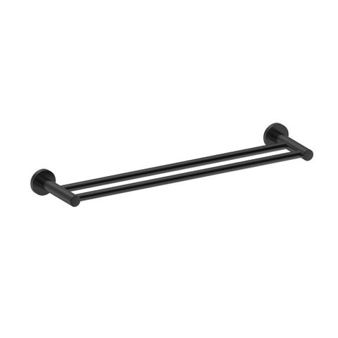 Barben ST-5018-MB Stream Double Towel Rail -800mm Matt Black Pvd