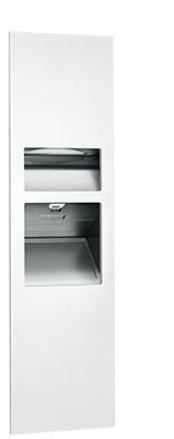 ASI JDM 10-64672 DRYER, PAPER TOWEL DISPENSER + BIN WHITE