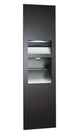 ASI JDM 10-64672 DRYER, PAPER TOWEL DISPENSER + BIN BLACK