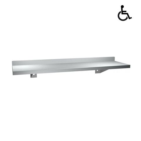 ASI JD MACDONALD 10-0694 SHELF W/SPLASH 125MMD X 610MML