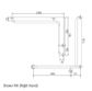 CON-SERV CLAM FLANGE CORNER GRAB RAIL 760X1000X1100 RH BS