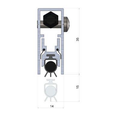 KILARGO IS8011SI-KG INTUMSECENT DOOR BOTTOM SEAL