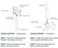 ASI JDM SHOWER TRACK CEILING SUPPORT 1000mm