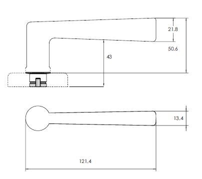 LOCKWOOD VELOCITY VEL1/28 PASSAGE ROSE LEVER SET