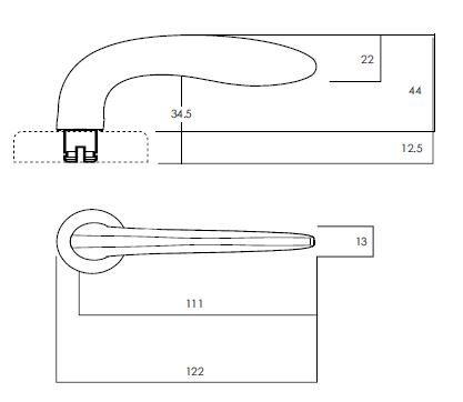 LOCKWOOD VELOCITY VEL1/L1NL LEVER SET NO LATCH