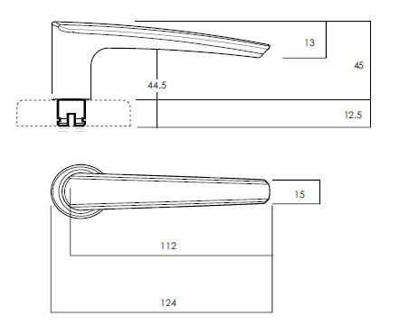 LOCKWOOD VELOCITY VEL1/L2NL LEVER SET NO LATCH