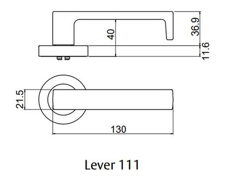 LOCKWOOD SYMPHONY 1220/1221/111 ROSE LEVER SET