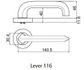 LOCKWOOD SYMPHONY 116 LEVER ON ROUND ROSE FULL SET SC