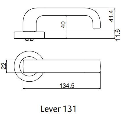 LOCKWOOD SYMPHONY 1220/1221/131 ROSE LEVER SET