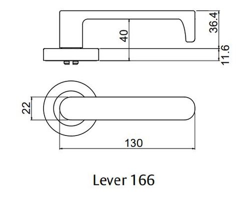 LOCKWOOD SYMPHONY 1220/1221/166 ROSE LEVER SET