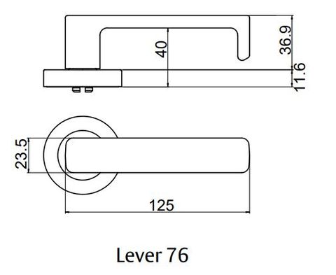 LOCKWOOD SYMPHONY 1220/1221/76 ROSE LEVER SET