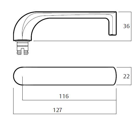 LOCKWOOD SYMPHONY 1220/1221/77 ROSE LEVER SET