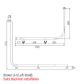 CON-SERV HYGENIC SEAL CORNER GRAB RAIL 1110X1030X600 LH BS