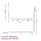 CON-SERV HYGENIC SEAL CORNER GRAB RAIL 1110X1030X600 RH BS