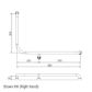 CON-SERV HYGENIC SEAL 90º GRAB RAIL 960X600 RH SS