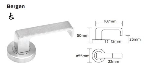 ALLEGION LEGGE BERGEN B LEVER PASSAGE SET WITH LATCH