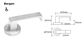 6000 SERIES PASSAGE LEVER SET W/LATCH SC