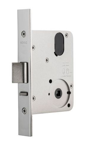 NOVAS 6100 VESTIBULE LOCK POLISHED STAINLESS STEEL FINISH