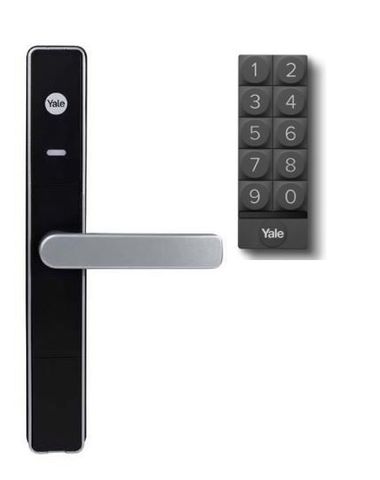 YALE UNITY SECURITY SCREEN DOOR LOCK SILVER WITH KEYPAD