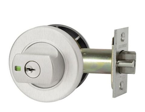 LOCKWOOD 005 LATCHING ROUND ROSE DOUBLE CYLINDER DEADBOLT