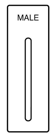 LOCKWOOD 214 EXTERIOR PLATE W/MALE OUTLINE + P2 PULL SS
