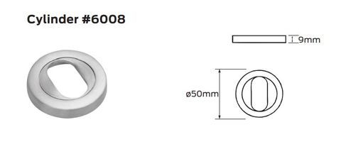 LEGGE 6000 SERIES 6008 OVAL CYLINDER ESCUTCHEON