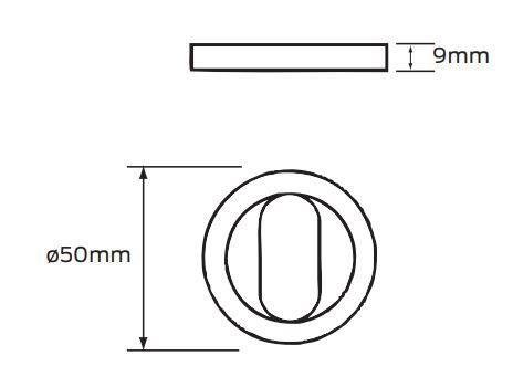 ALLEGION LEGGE 6000 SERIES 6008 OVAL CYLINDER ESCUTCHEON